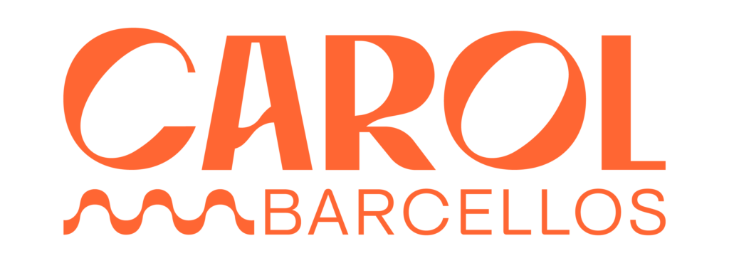 Logo Carol Barcellos horizontal laranja em PNG